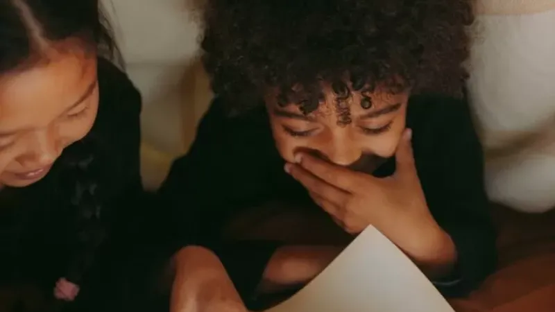 Kids reading book